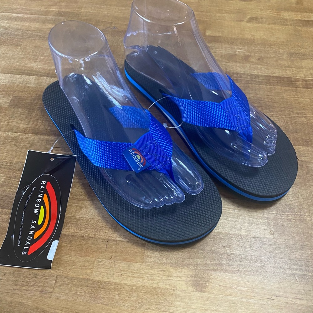 Rainbow Blue Flip-Flops